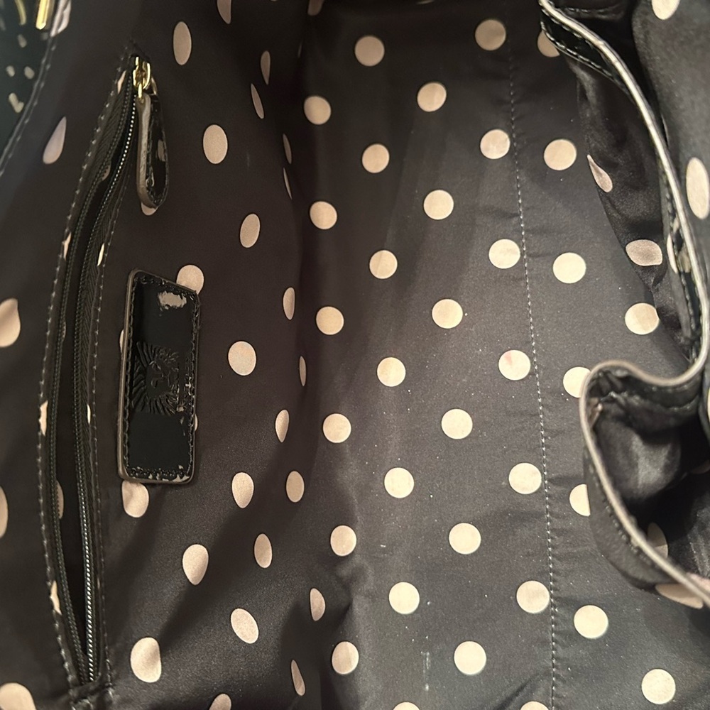 Anne Klein Beige & Black Perforated Tote Bag with Tassel Accents - Picture 3 of 7